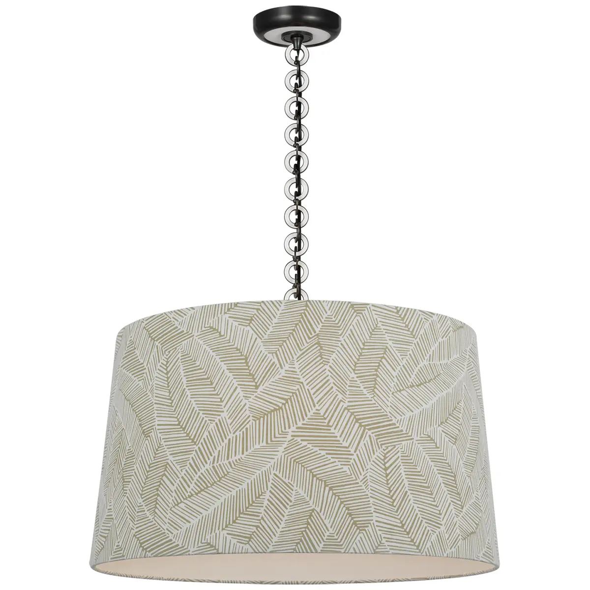 Evelyn Hanging Shade, Abstract Leaf_ BRONZE & WHITE OAK (TAUPE)