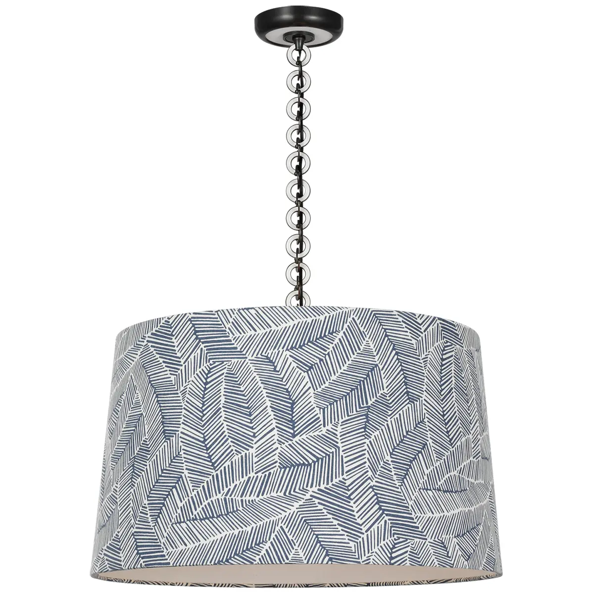 Evelyn Hanging Shade, Abstract Leaf_ BRONZE & WHITE OAK (NAVY)