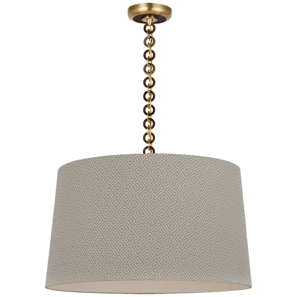Evelyn Hanging Shade, Soho Weave_ ANTIQUE BRASS & NATURAL OAK