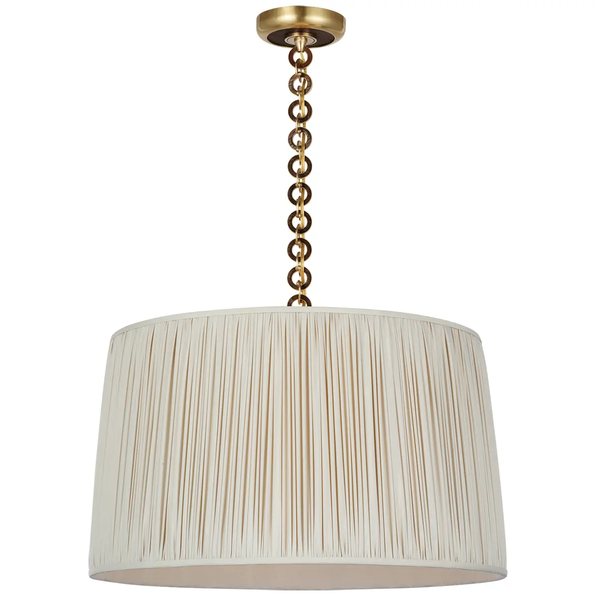 Evelyn Hanging Shade, Silk_ ANTIQUE BRASS & NATURAL OAK