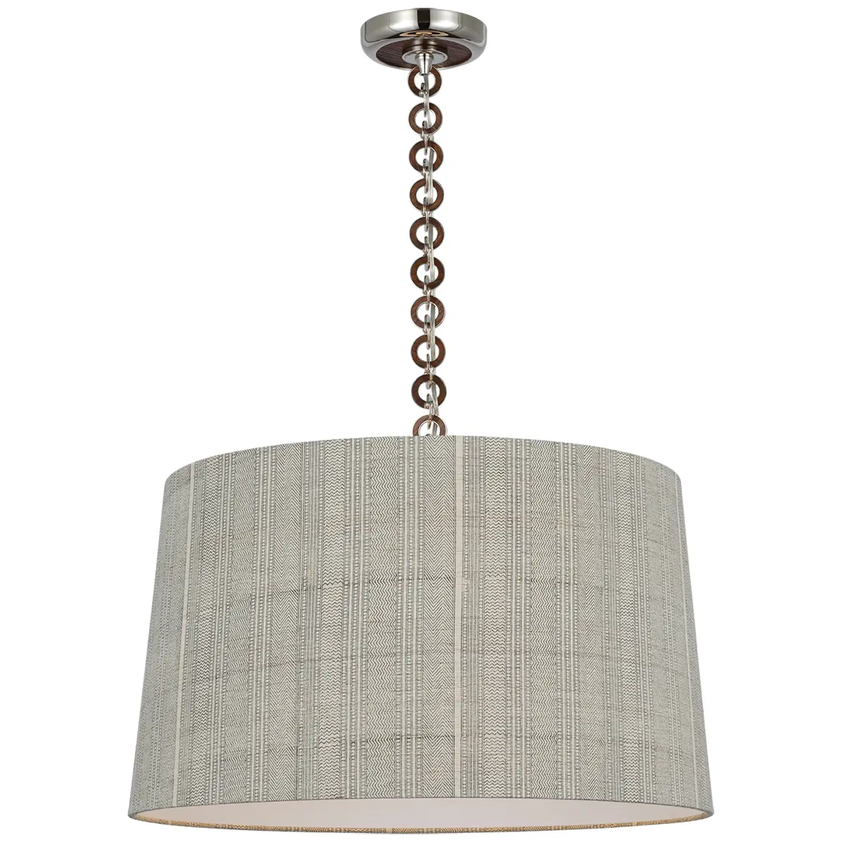 Evelyn Hanging Shade, Mohave_ POLISHED NICKEL & NATURAL OAK
