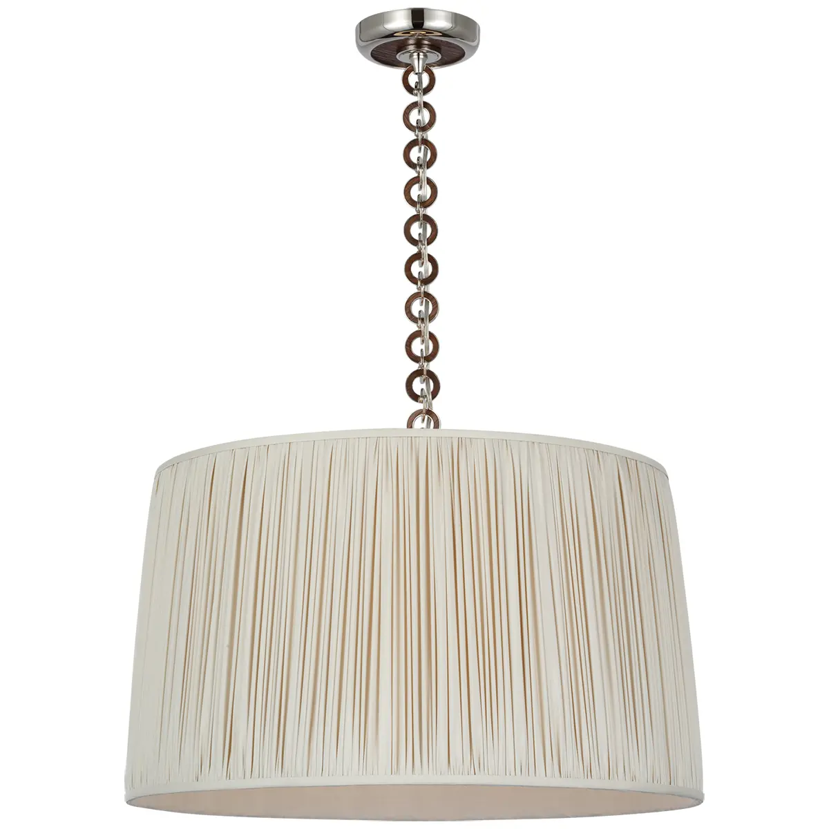 Evelyn Hanging Shade, Silk_ POLISHED NICKEL & NATURAL OAK
