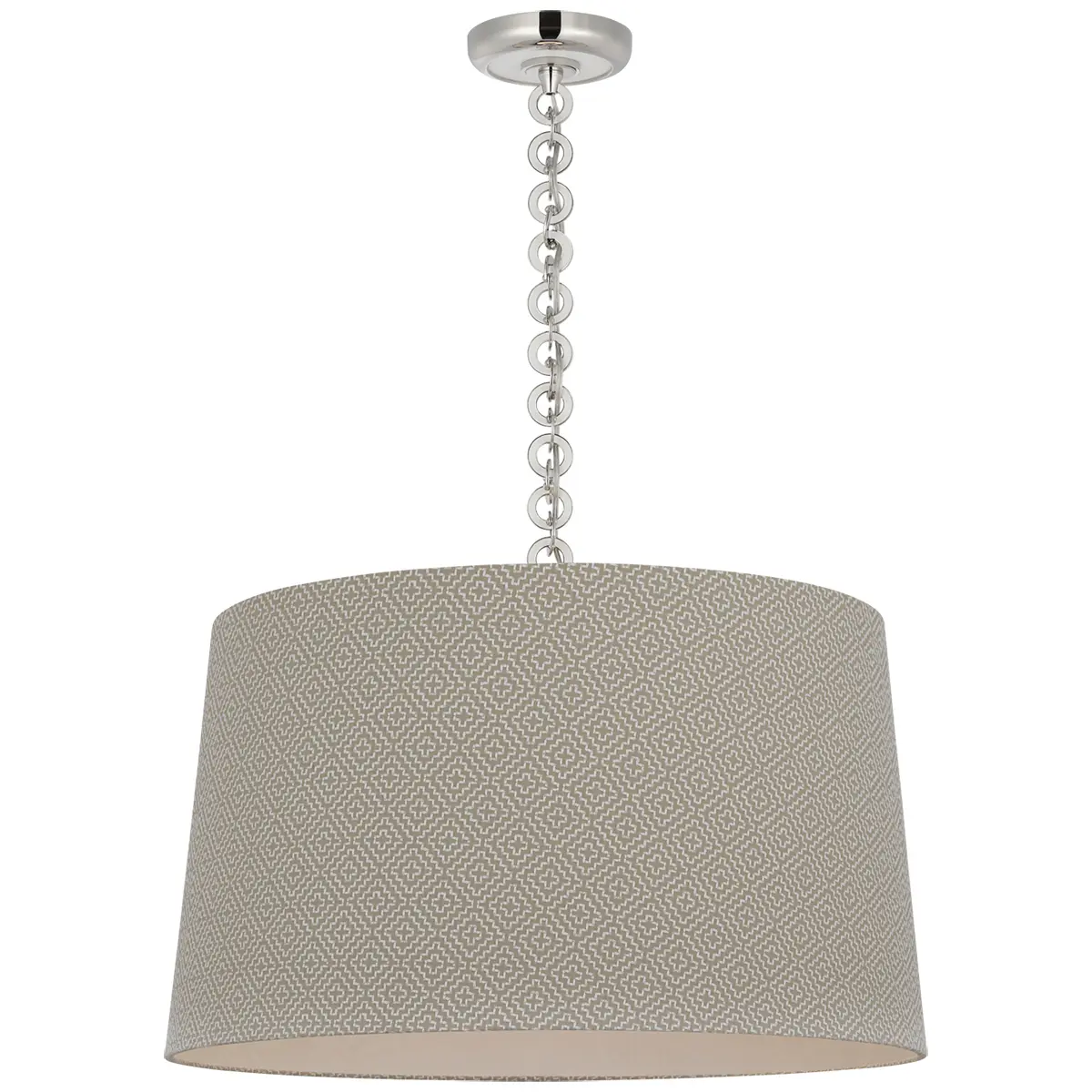 Evelyn Hanging Shade, Soho Weave_ POLISHED NICKEL & WHITE OAK