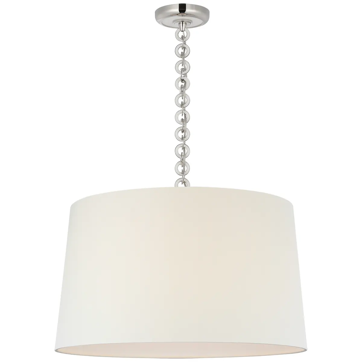 Evelyn Hanging Shade, Linen_ POLISHED NICKEL & WHITE OAK