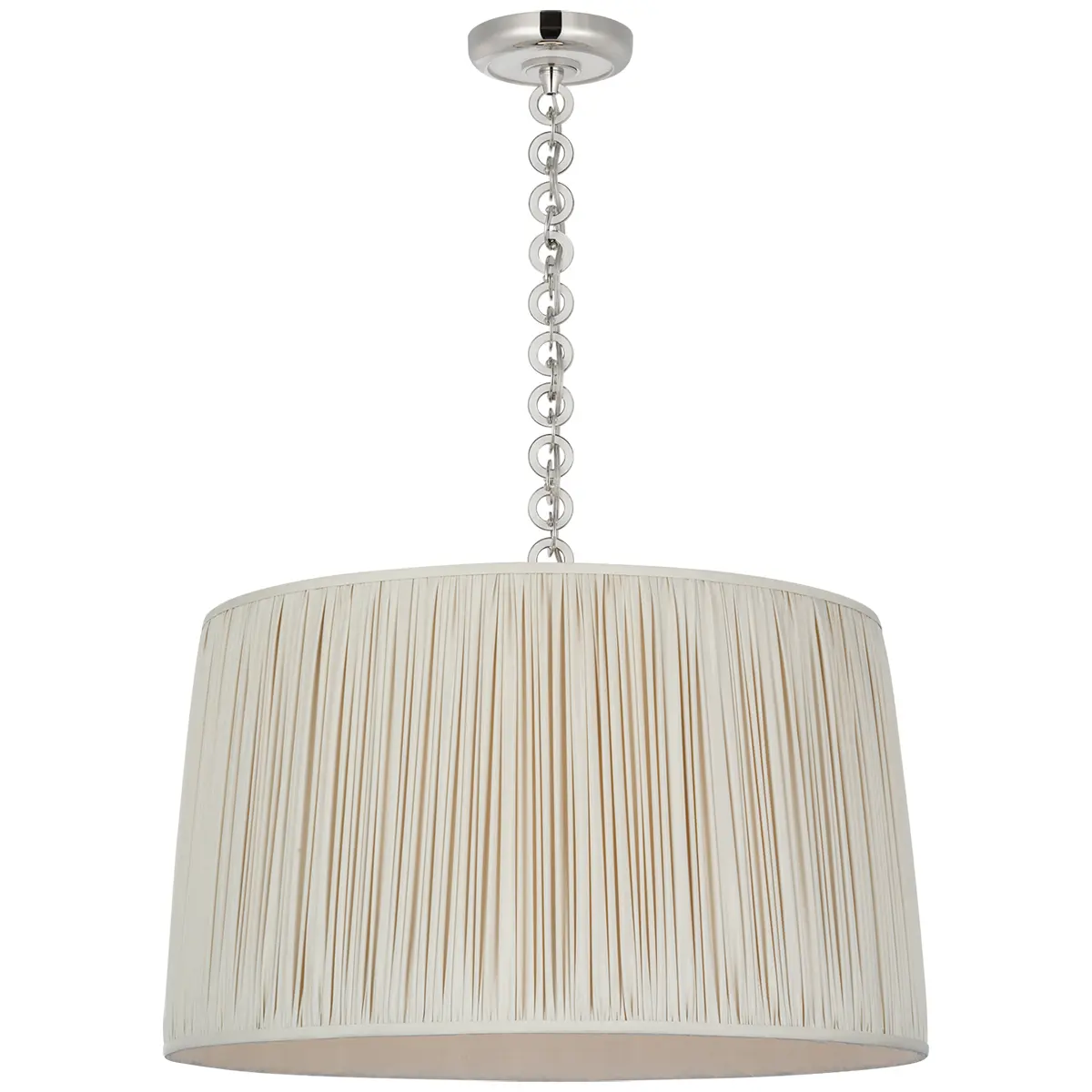 Evelyn Hanging Shade, Silk_ POLISHED NICKEL & WHITE OAK