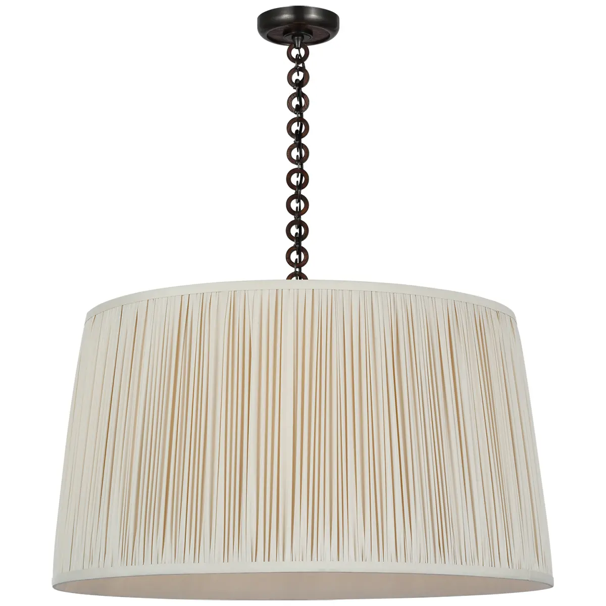 Evelyn Hanging Shade, Silk_ BRONZE & NATURAL OAK