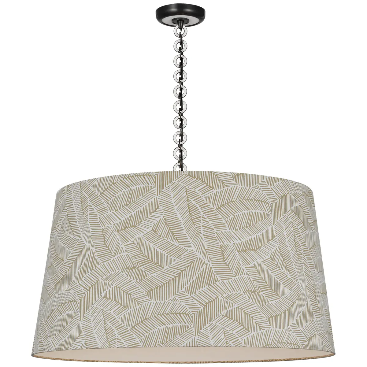 Evelyn Hanging Shade, Abstract Leaf_ BRONZE & WHITE OAK (TAUPE)