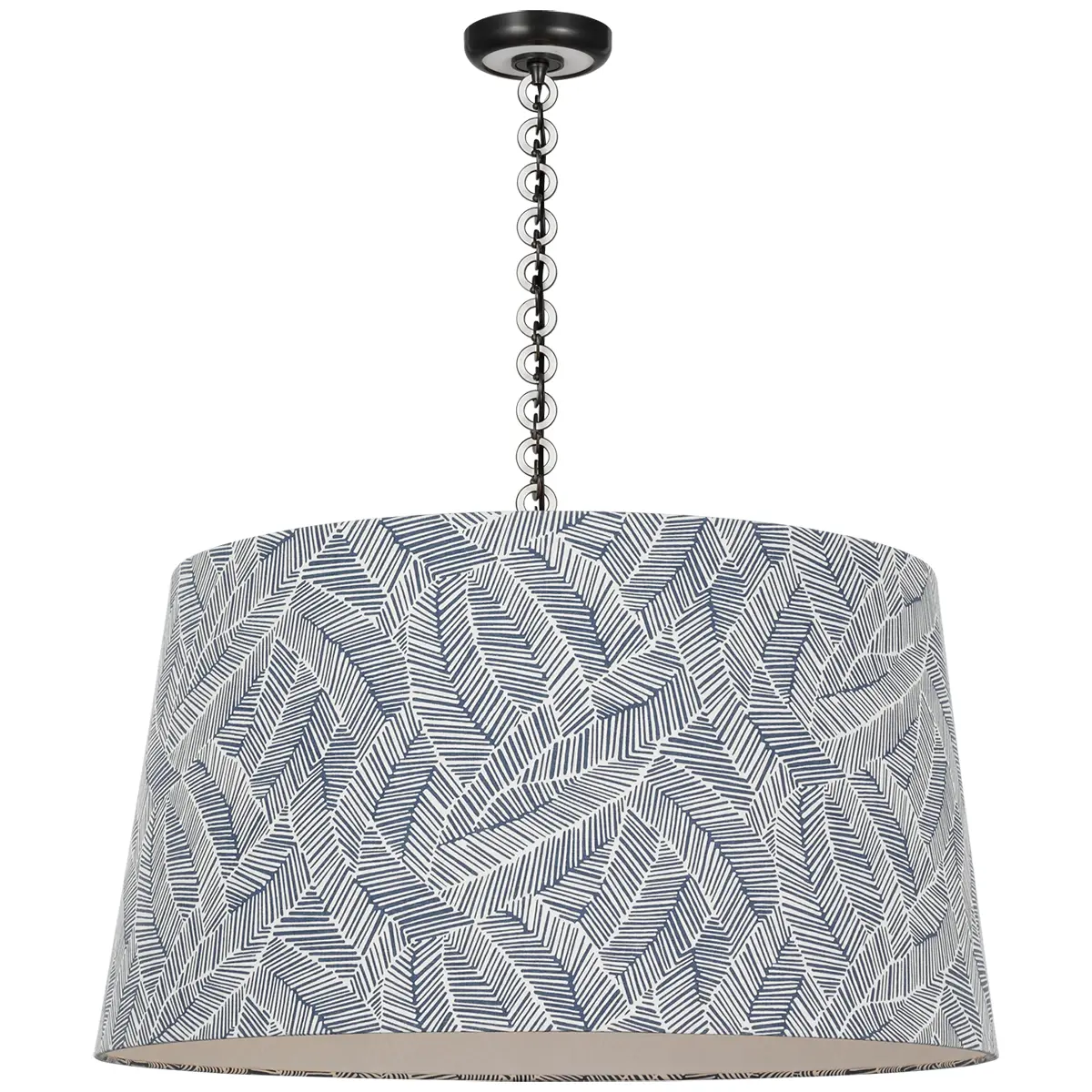 Evelyn Hanging Shade, Abstract Leaf_ BRONZE & WHITE OAK (NAVY)