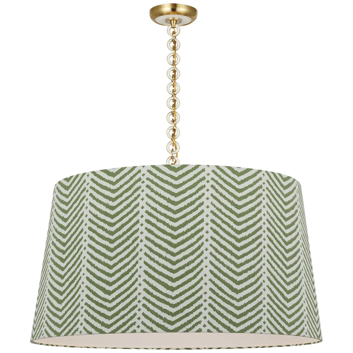 Evelyn Hanging Shade, La Jolla_ ANTIQUE BRASS & WHITE OAK