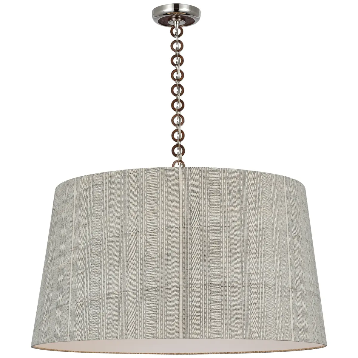 Evelyn Hanging Shade, Mohave_ POLISHED NICKEL & NATURAL OAK