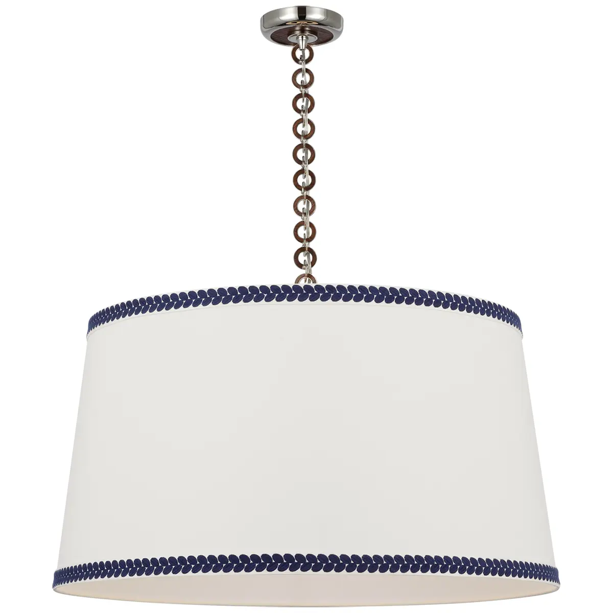 Evelyn Hanging Shade, Berkeley Tape_ POLISHED NICKEL & NATURAL OAK