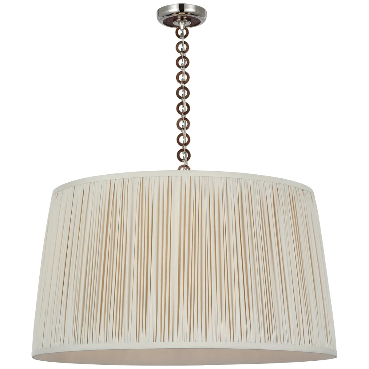 Evelyn Hanging Shade, Silk_ POLISHED NICKEL & NATURAL OAK