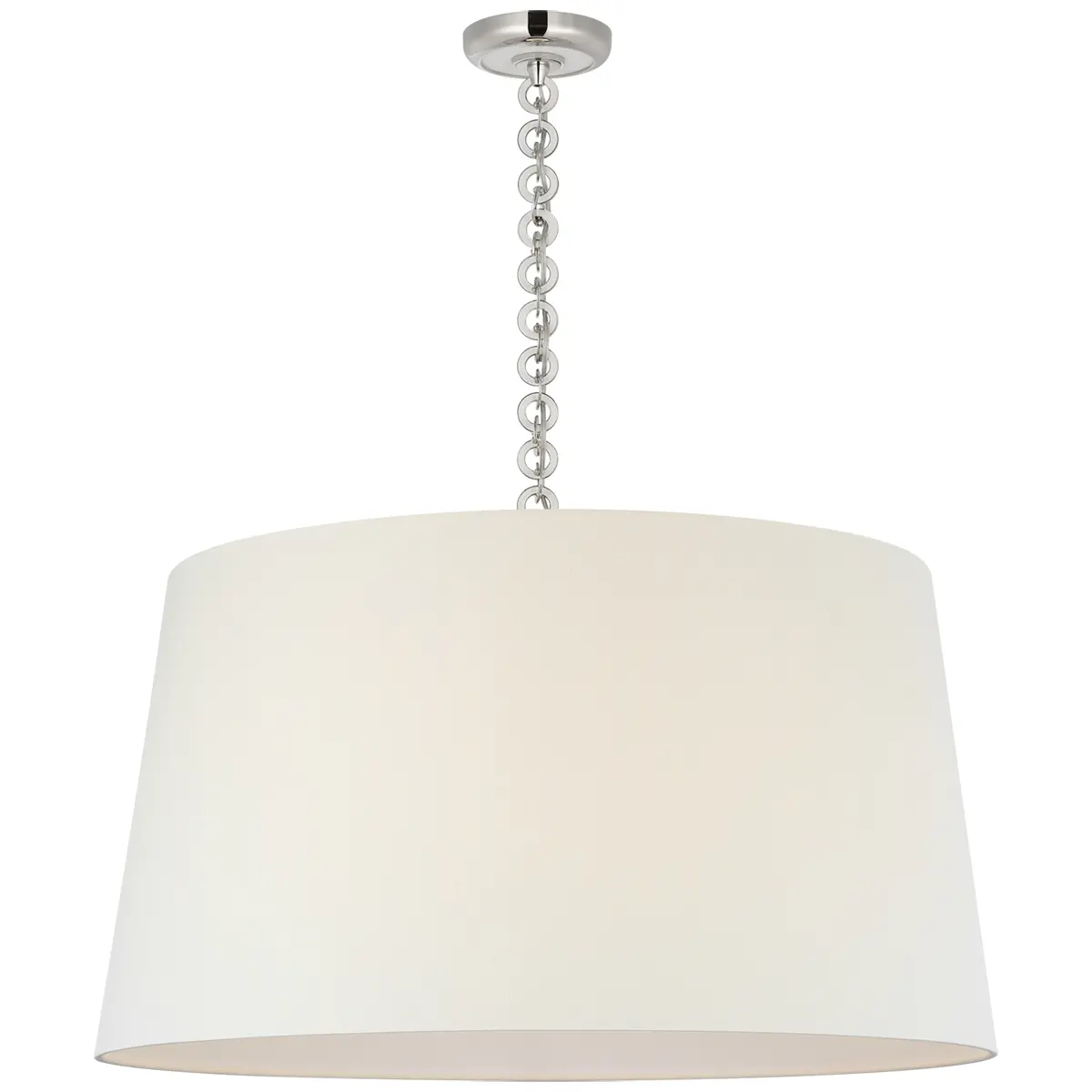 Evelyn Hanging Shade, Linen_ POLISHED NICKEL & WHITE OAK