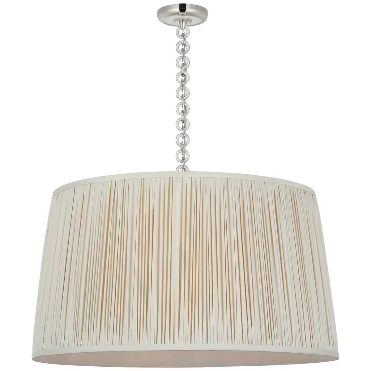 Evelyn Hanging Shade, Silk_ POLISHED NICKEL & WHITE OAK