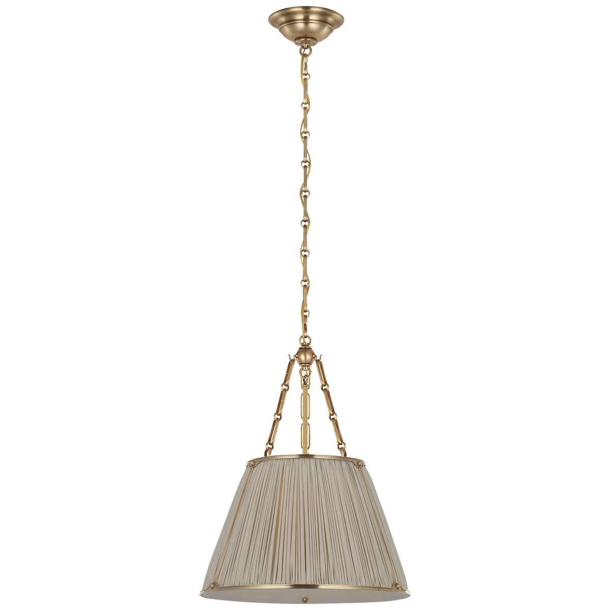 Allister Hanging Shade, Brass_ CHAMPAGNE SILK
