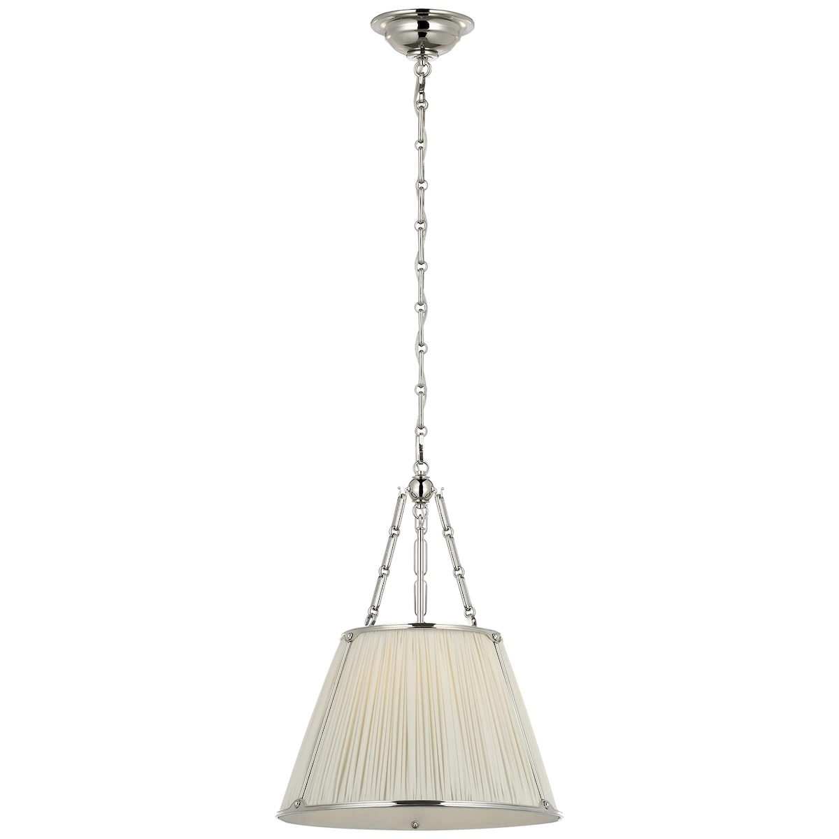 Allister Hanging Shade, Nickel_ IVORY SILK