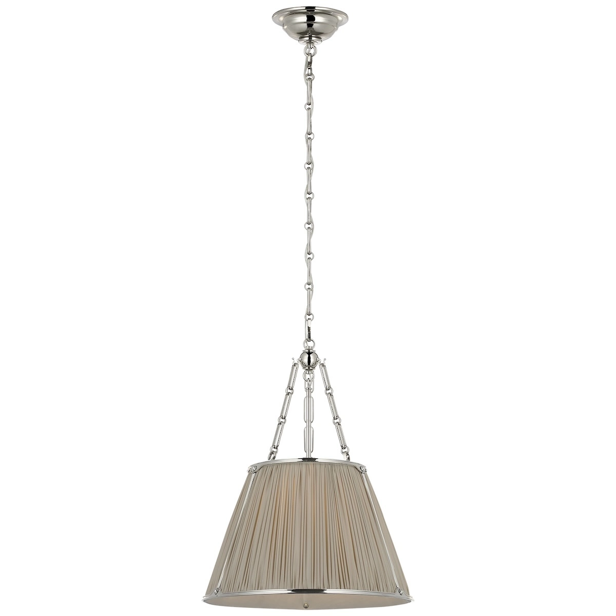 Allister Hanging Shade, Nickel_ CHAMPAGNE SILK