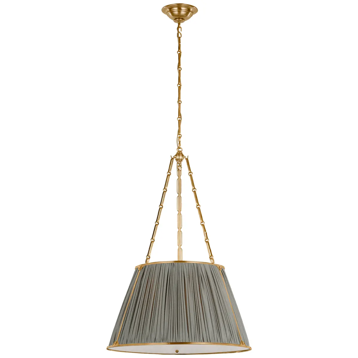 Allister Hanging Shade, Brass_ MIST SILK