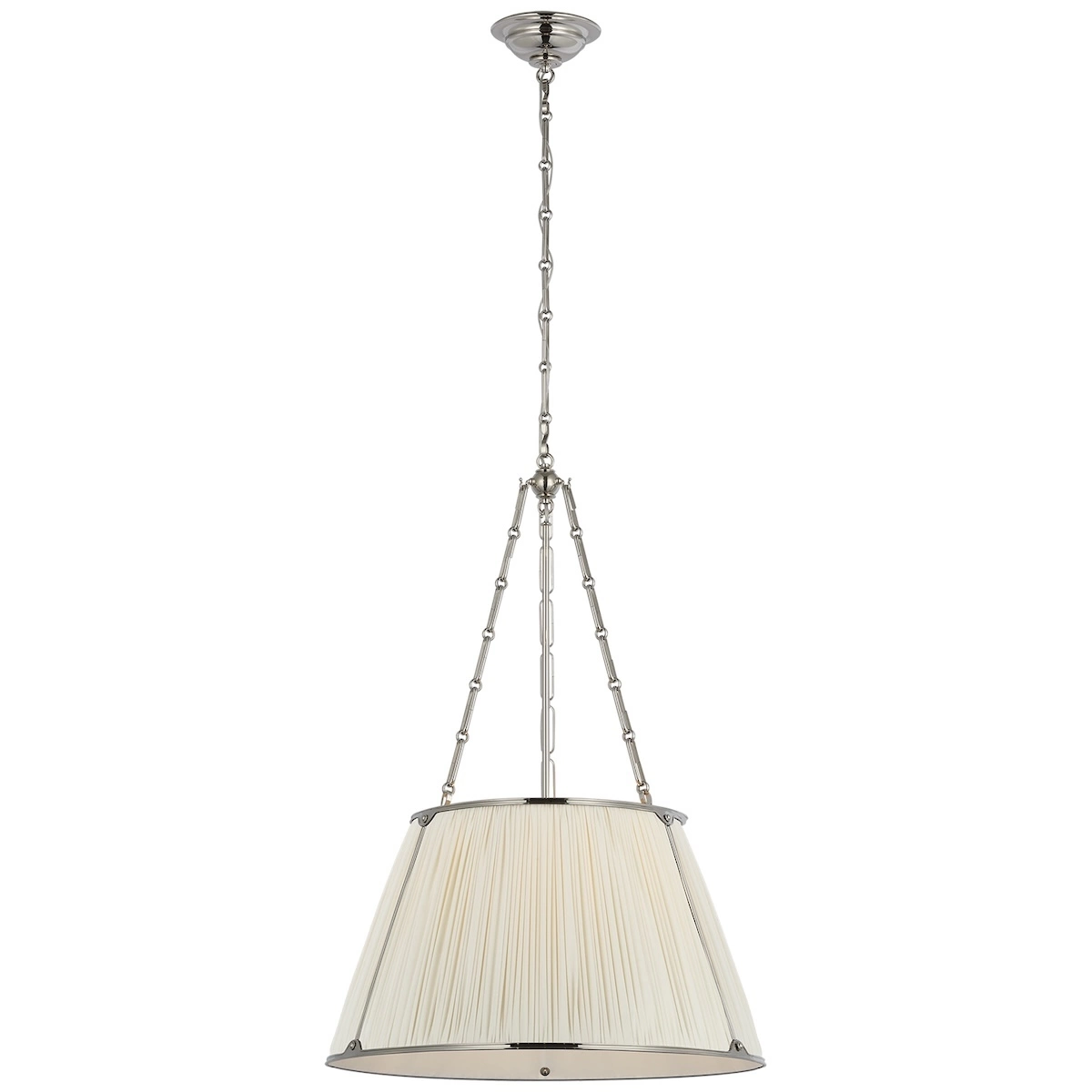 Allister Hanging Shade, Nickel_ IVORY SILK