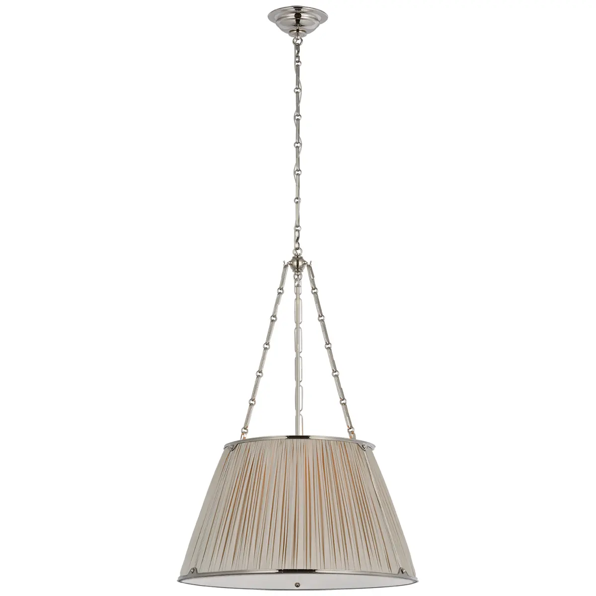 Allister Hanging Shade, Nickel_ CHAMPAGNE SILK