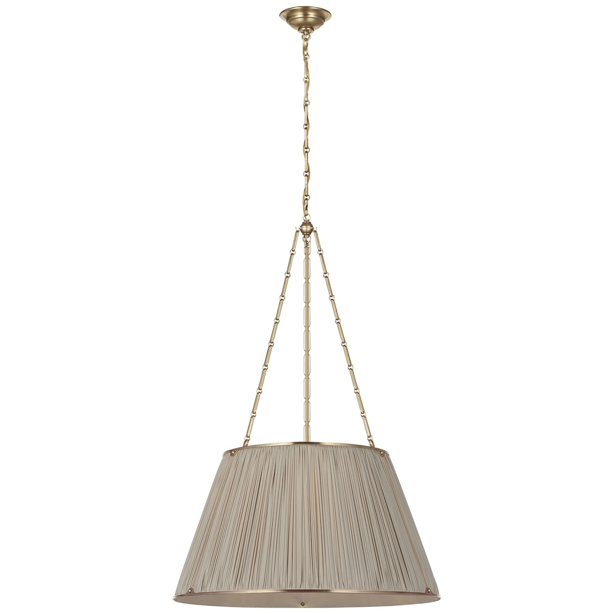 Allister Hanging Shade, Brass_ CHAMPAGNE SILK