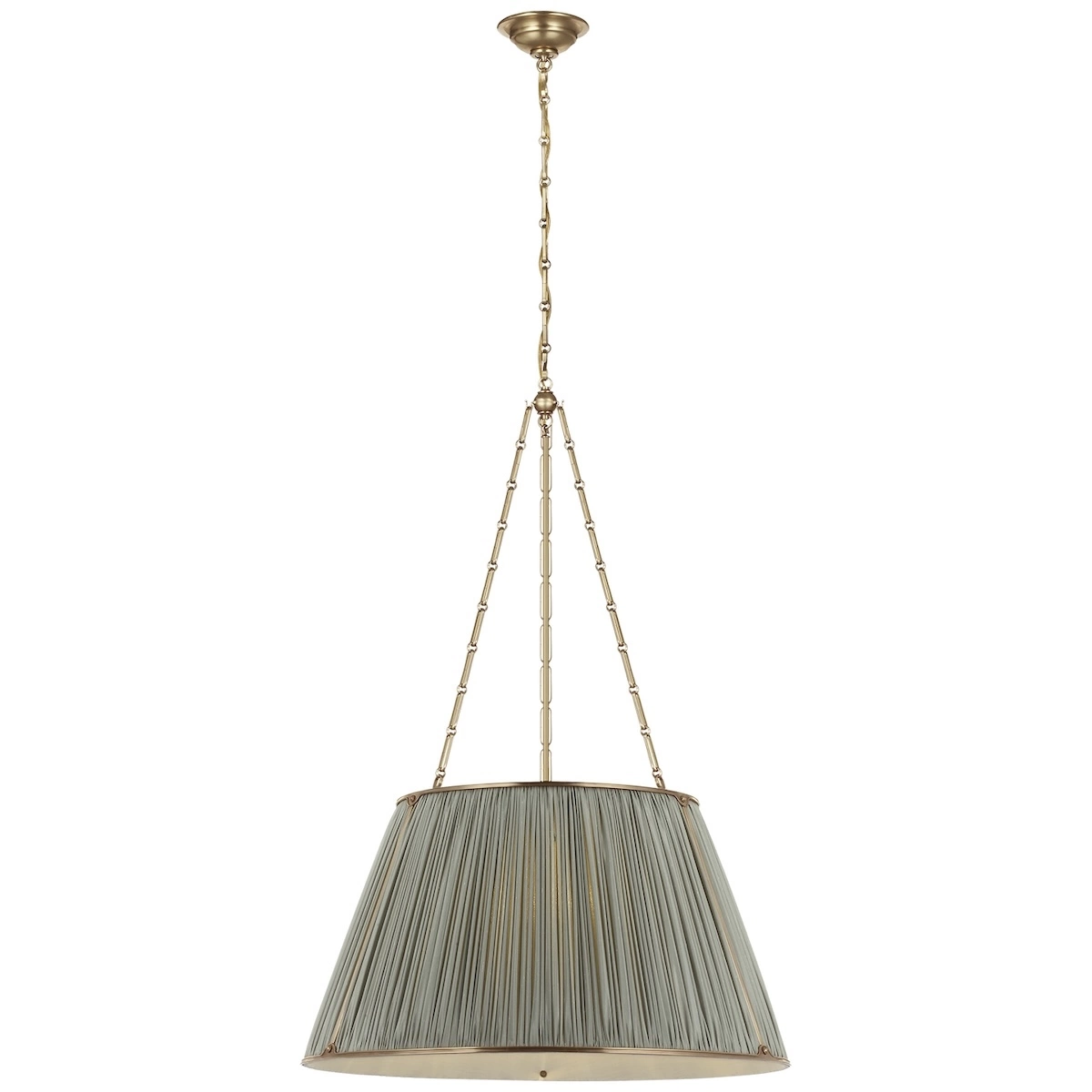 Allister Hanging Shade, Brass_ MIST SILK