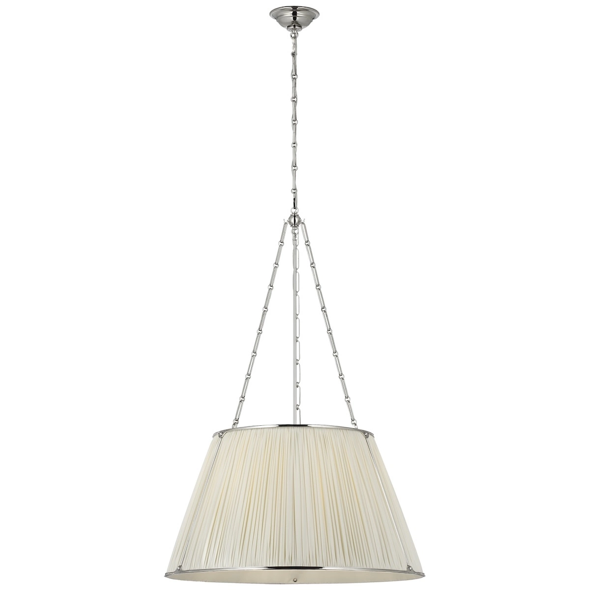 Allister Hanging Shade, Nickel_ IVORY SILK