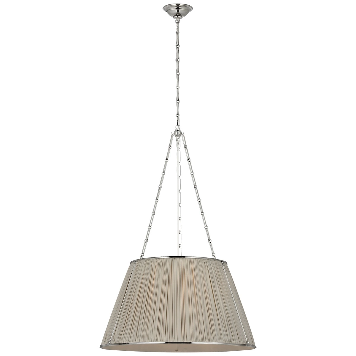 Allister Hanging Shade, Nickel_ CHAMPAGNE SILK