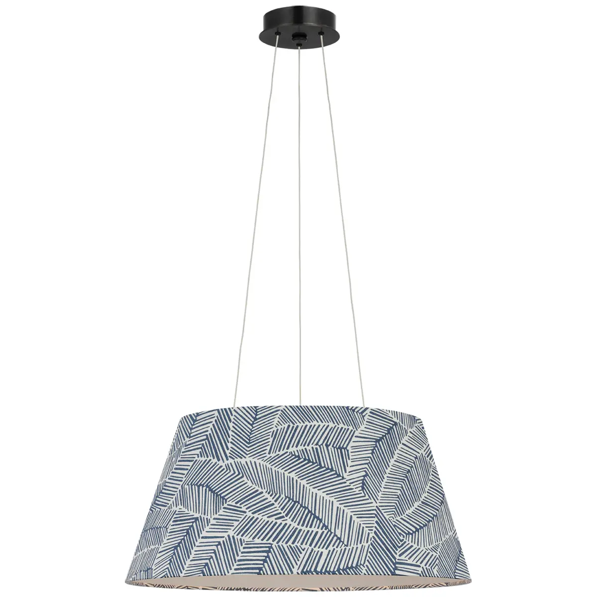 Caufield Hanging Shade, Bronze_ ABSTRACT LEAF IN NAVY