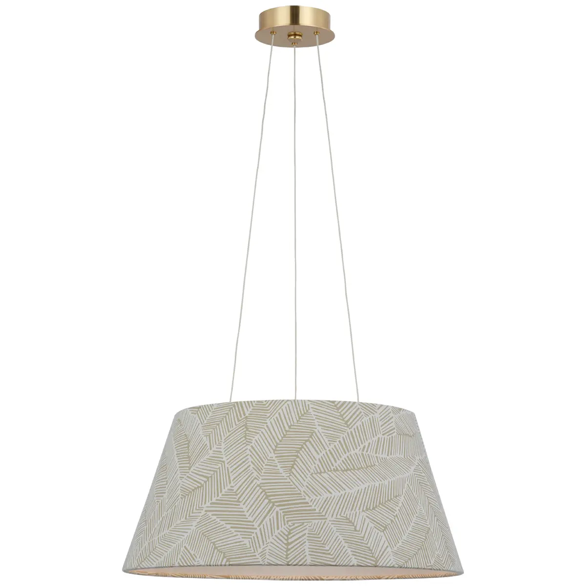 Caufield Hanging Shade, Brass_ ABSTRACT LEAF IN TAUPE