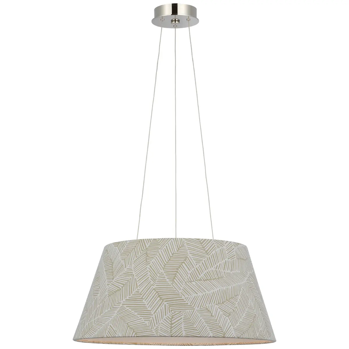 Caufield Hanging Shade, Nickel_ ABSTRACT LEAF IN TAUPE