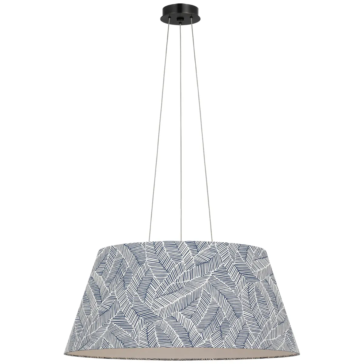Caufield Hanging Shade, Bronze_ ABSTRACT LEAF IN NAVY