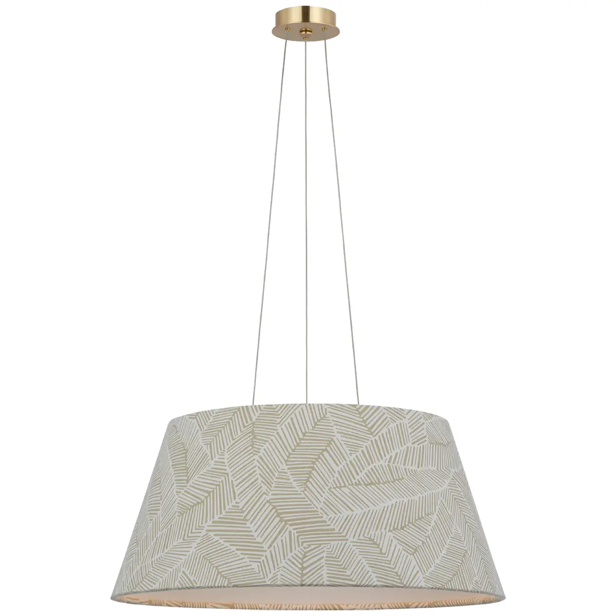 Caufield Hanging Shade, Brass_ ABSTRACT LEAF IN TAUPE