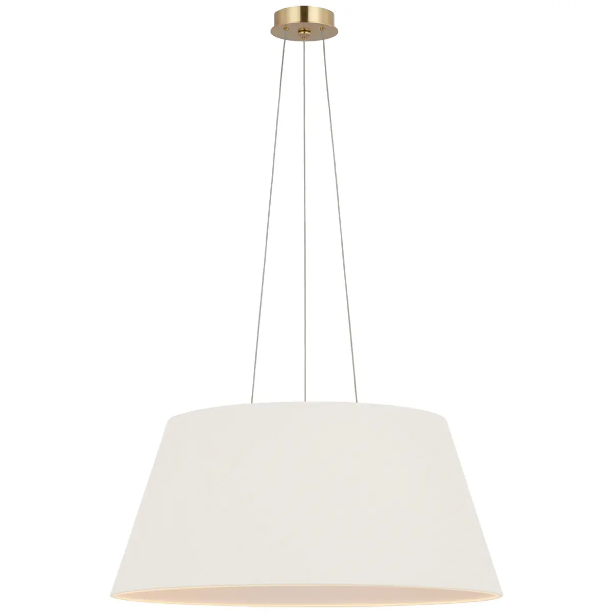 Caufield Hanging Shade, Brass_ LINEN
