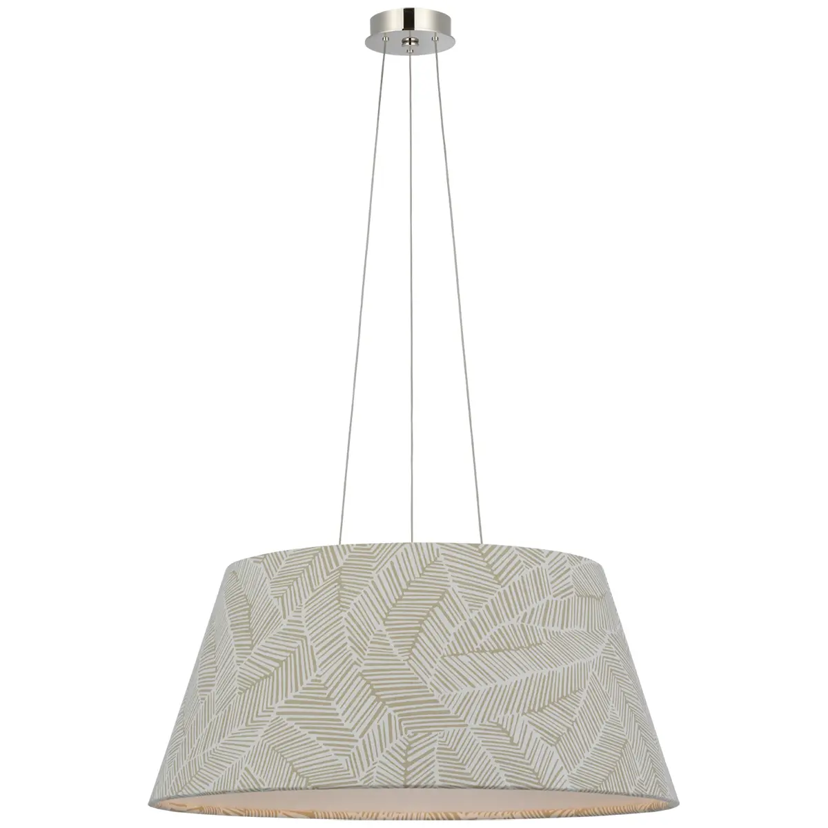 Caufield Hanging Shade, Nickel_ ABSTRACT LEAF IN TAUPE