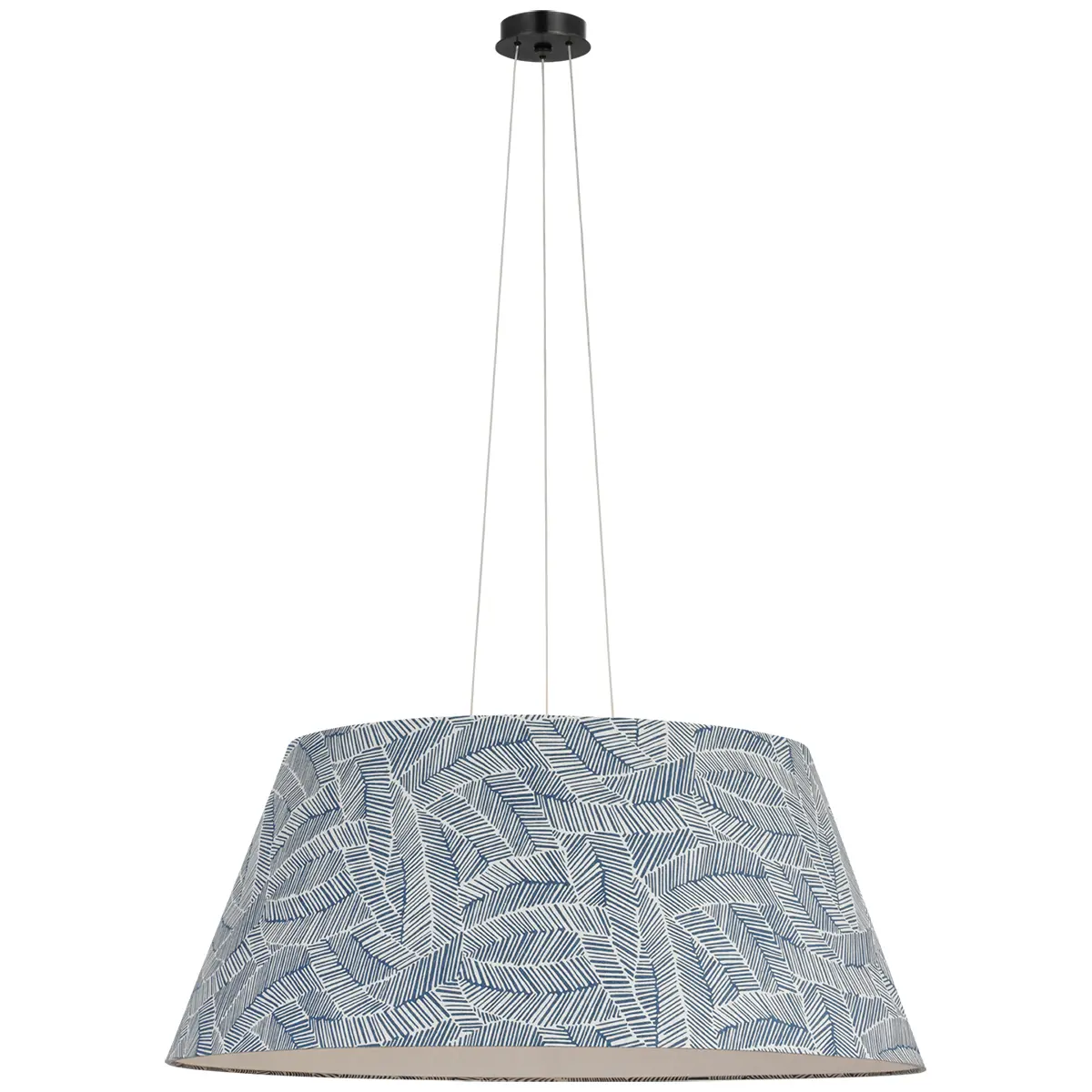 Caufield Hanging Shade, Bronze_ ABSTRACT LEAF IN NAVY