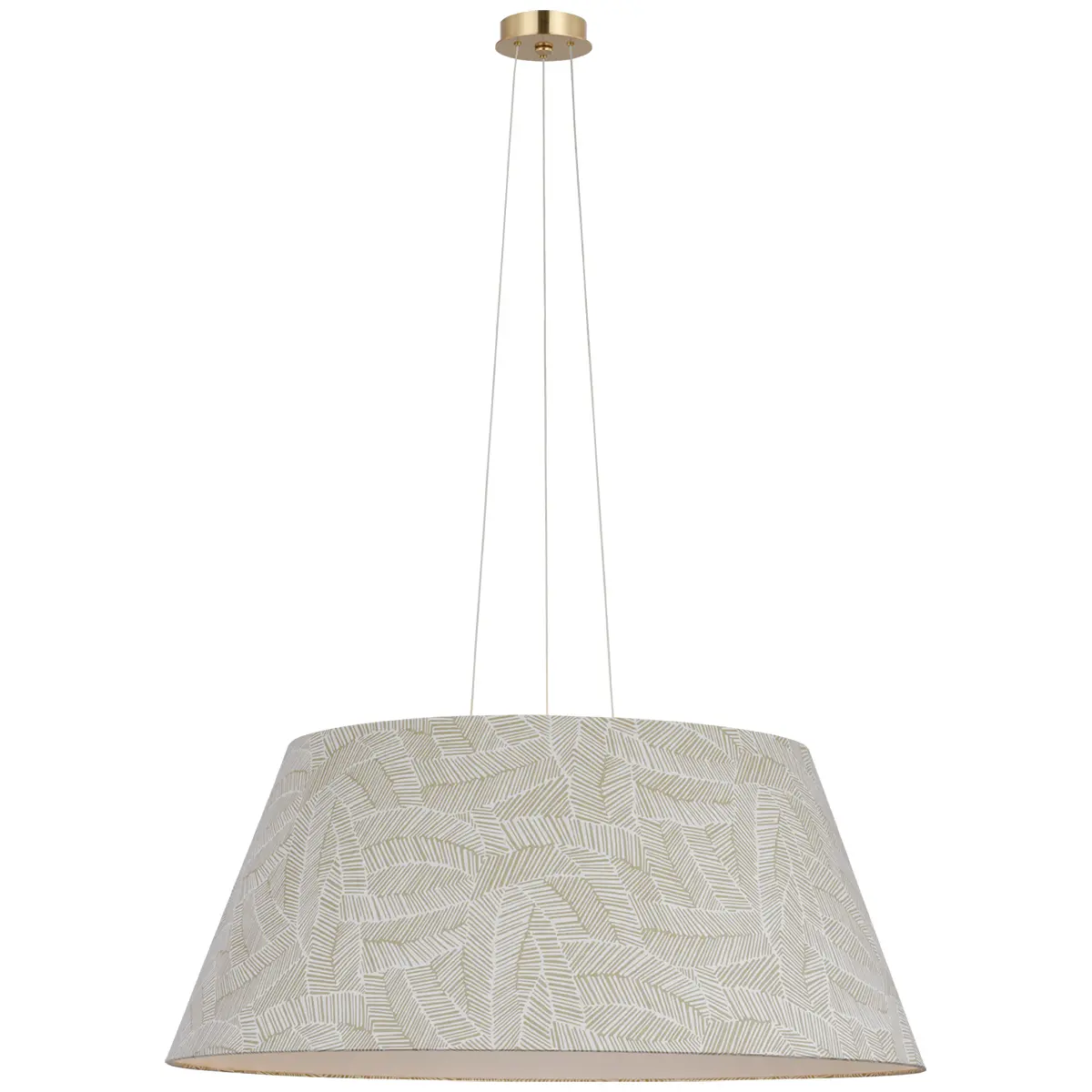 Caufield Hanging Shade, Brass_ ABSTRACT LEAF IN TAUPE