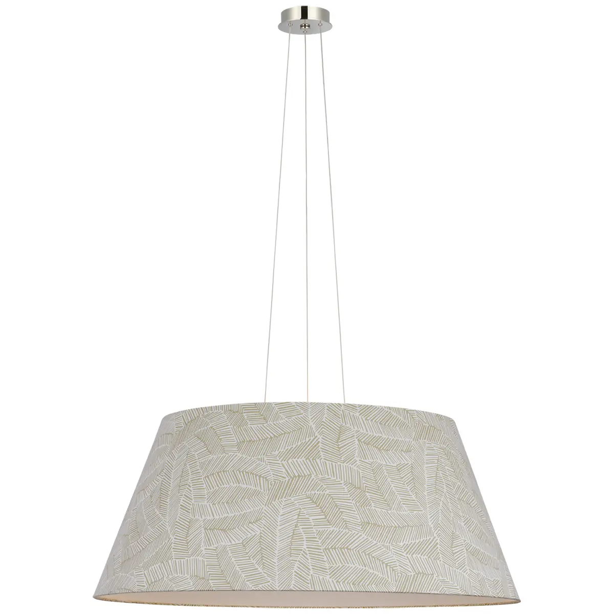 Caufield Hanging Shade, Nickel_ ABSTRACT LEAF IN TAUPE