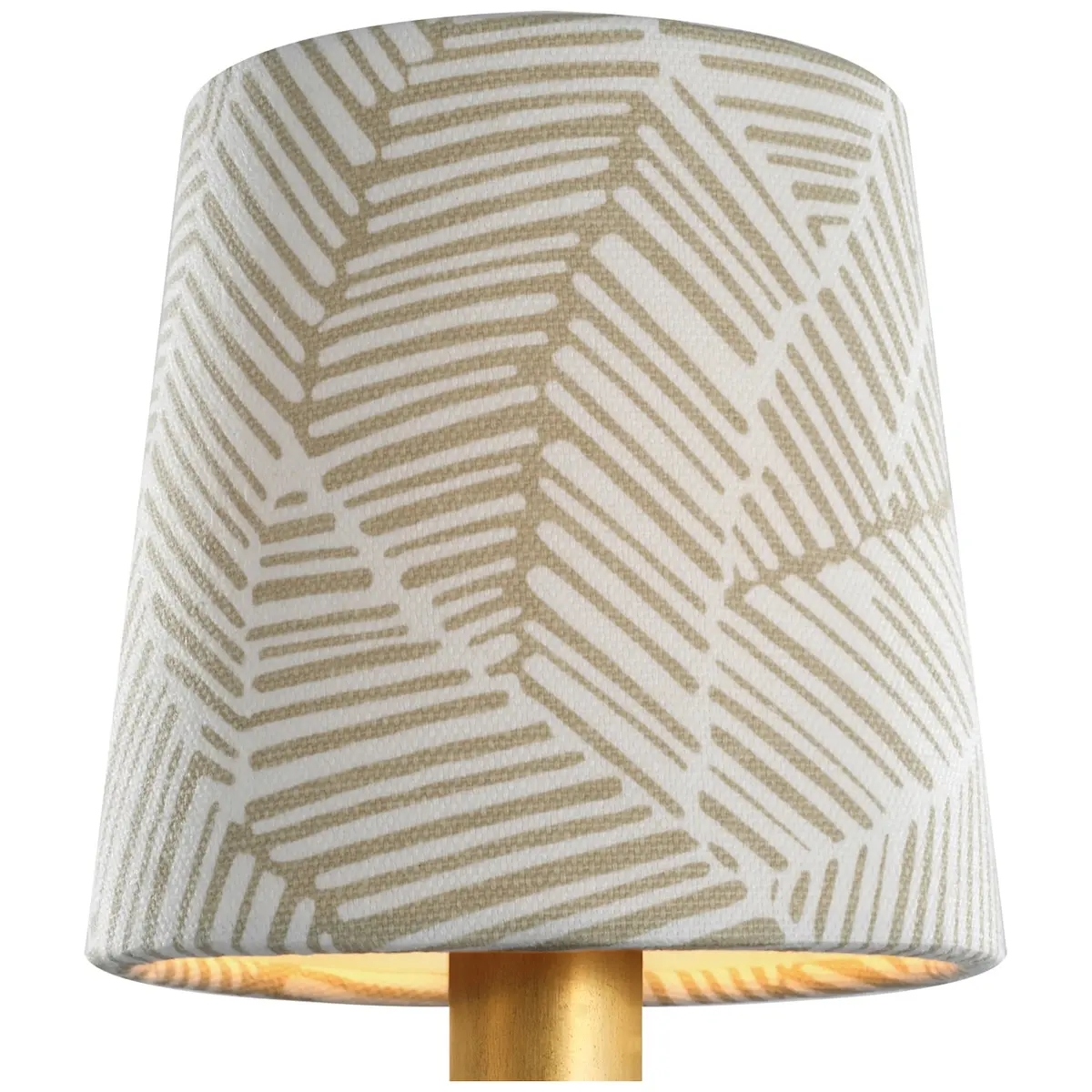 Soft Empire Shade, 5"_ ABSTRACT LEAF IN TAUPE