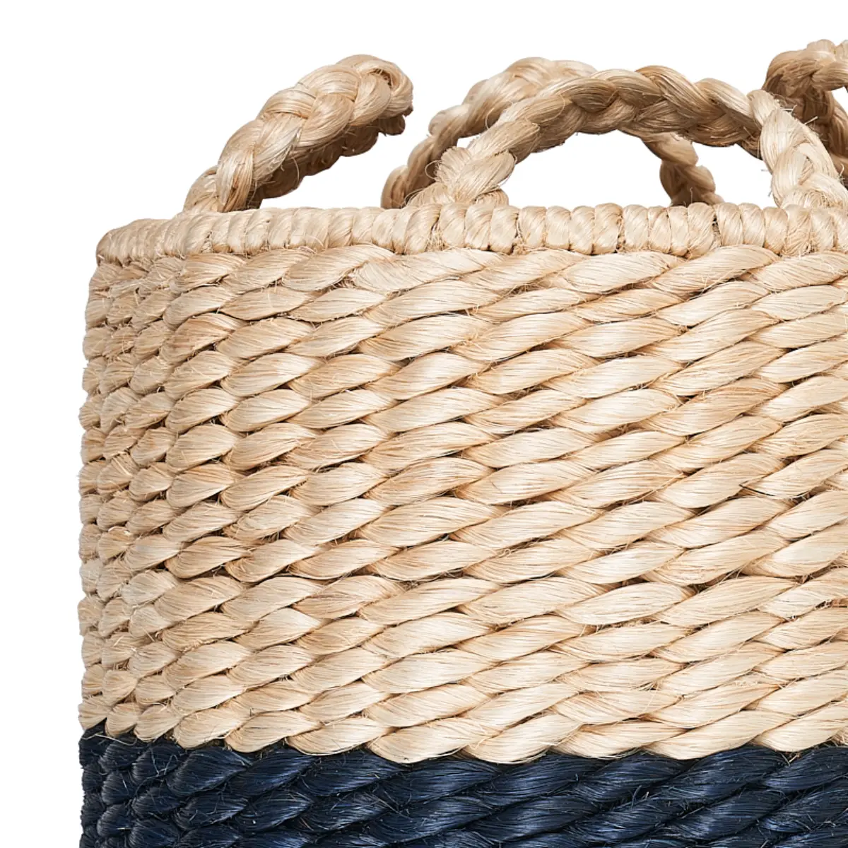 Lubid Abaca Basket_ BLUE DIPPED