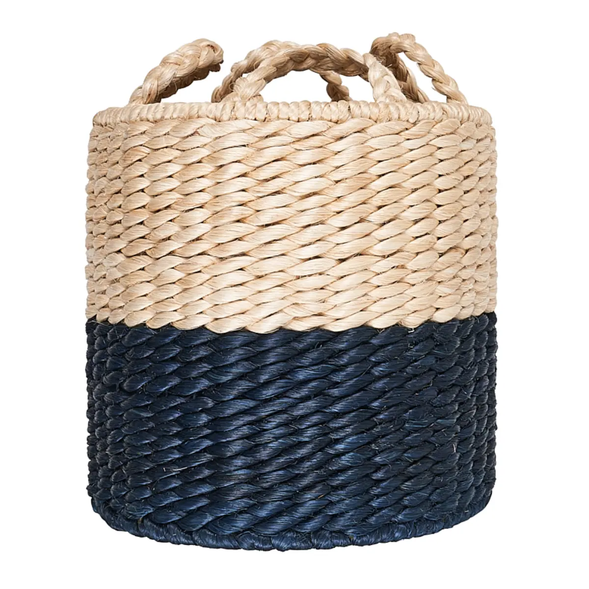 Lubid Abaca Basket_ BLUE DIPPED