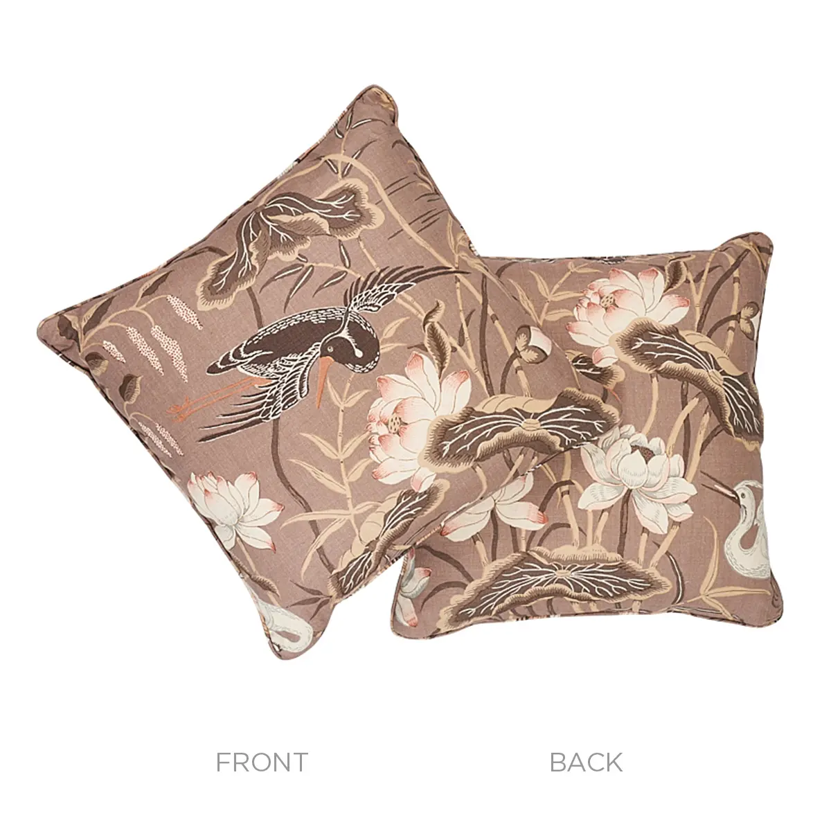Lotus Garden Pillow_ MOCHA