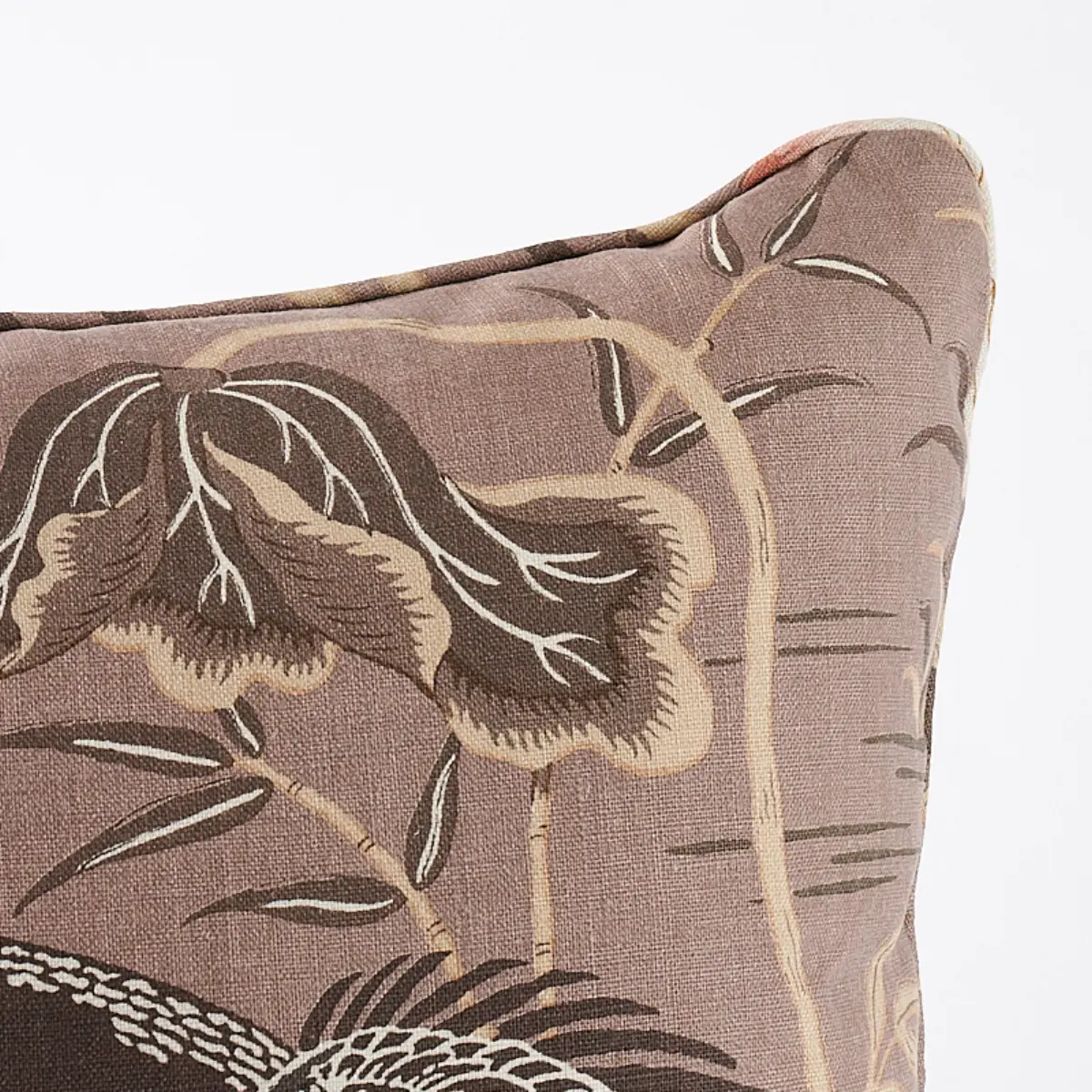 Lotus Garden Pillow_ MOCHA
