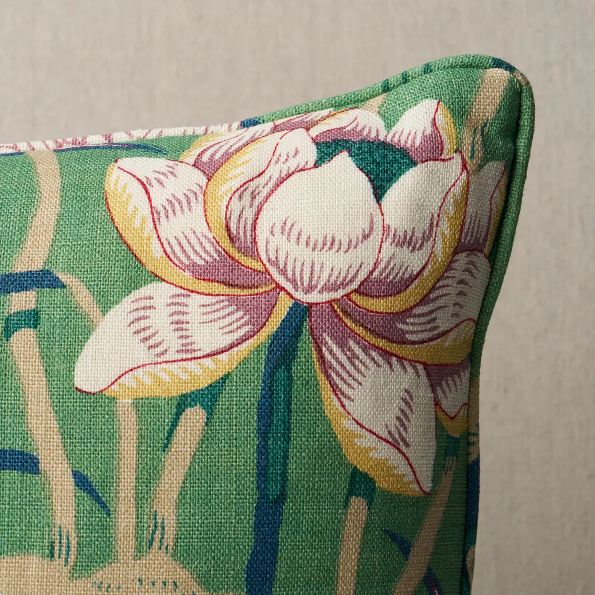 Lotus Garden Pillow_ JADE