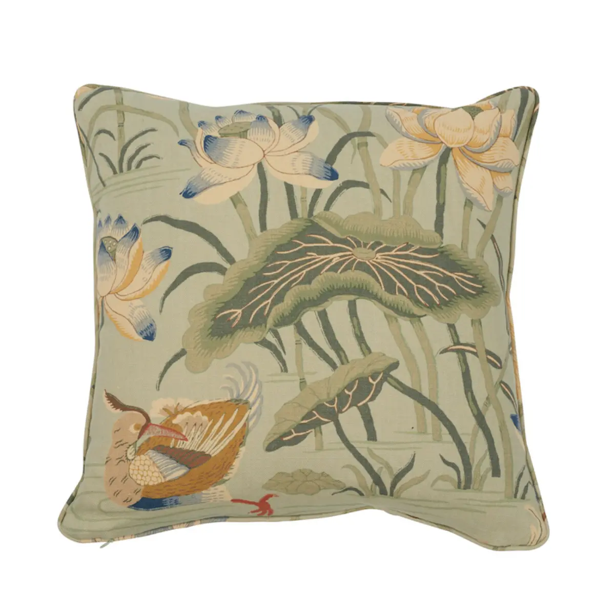 Lotus Garden Pillow_ AQUA