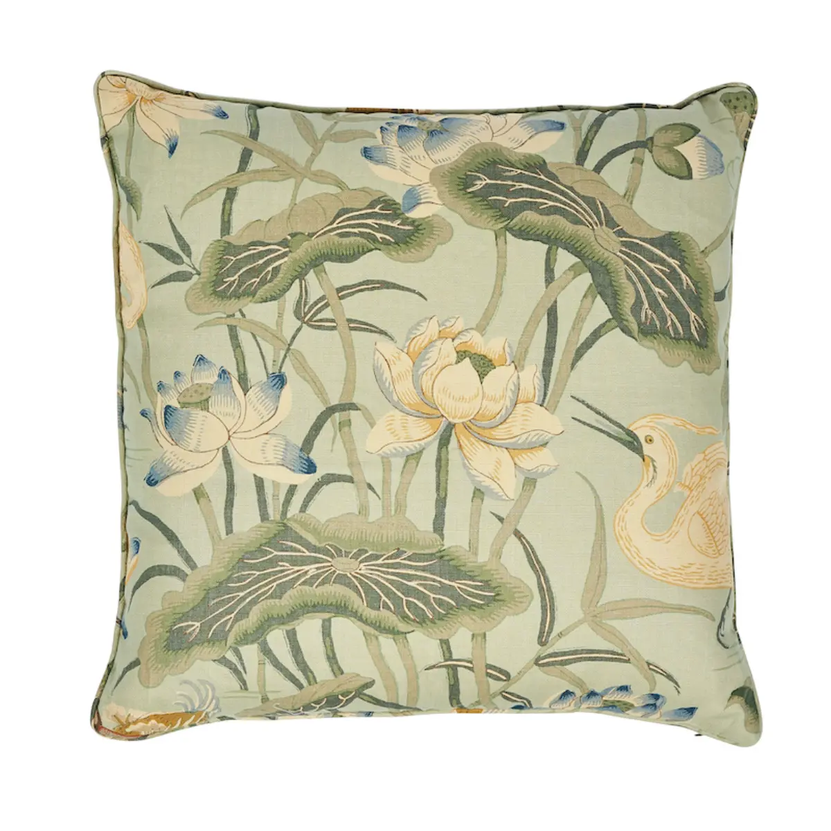 Lotus Garden Pillow_ AQUA