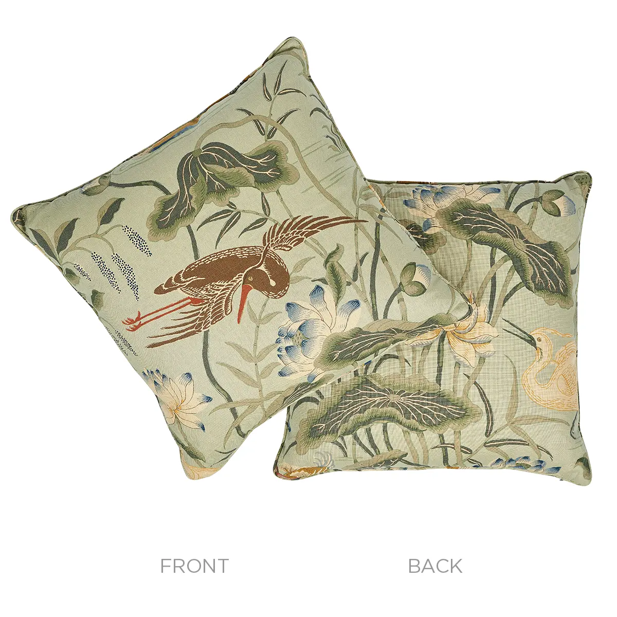 Lotus Garden Pillow_ AQUA