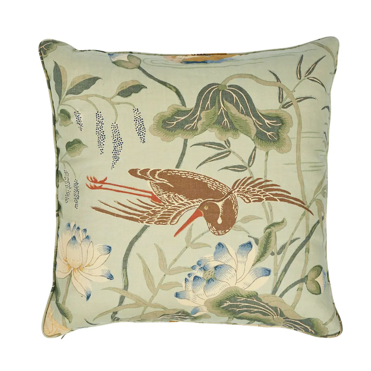Lotus Garden Pillow_ AQUA