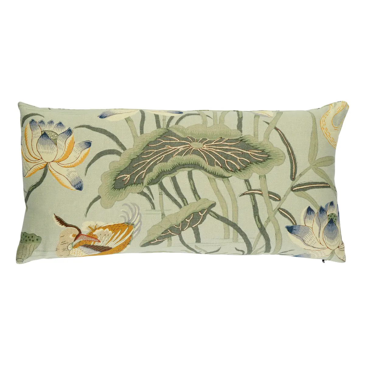 Lotus Garden Pillow_ AQUA
