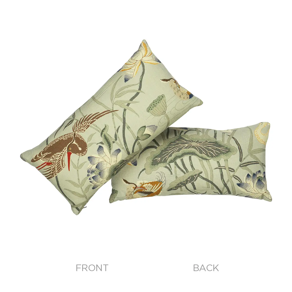 Lotus Garden Pillow_ AQUA